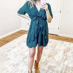 Women Fashion Faux Wrap Swiss!